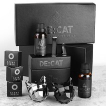 더센트 차량용 송풍구 방향제 자동차 불독 석고 디퓨저, B세트_카본 블랙, 러브스펠