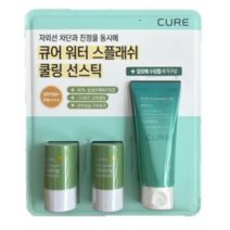 김정문알로에 큐어 쿨링 선스틱 23gX2 알로에선스틱 자외선차단 피부보습, Sun Stick, 단품