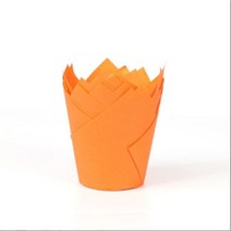 [ 가완이일홈마니 ]베이킹컵 200개 튤립 종이컵 불꽃 고열잘견디는 머핀 유산지, T10-튤립 컵 50개(주황색)