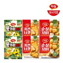 용가리치킨300g 2봉+치킨너겟300g 2봉+순살가라아게300g 2봉, 없음