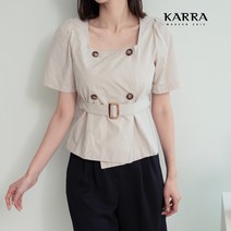 KARRA 클린투버튼벨트블라우스+벨트SET_KB3MBL052Q