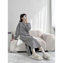 맨투맨 스마일 자수 스커트 세트