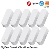 무선초인종 무선차임벨 도어벨 MOES Zigbee 스마트 진동 센서 Tuya 라이프 앱 실시간 모션 충격 기록, 6.1PCs