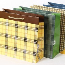 노크원 쇼핑백, 10체크코팅쇼핑백_3호 (33 x 29 +10), 11매입