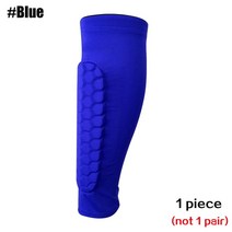 벌집 축구 정강이 보호대 방패 프로 스포츠 레깅스 신가드 다리 소매 보호 장비 생크, [02] L, [08] 1 PC Blue Shin Guard