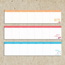 예닮 감성캘리 위클리 3종 떡메모지 무지 메모지 메모장 노트메모 주간스케줄러 귀여운 떡메 예쁜메모지 필기 떡제본 메모지 도안, 3세트
