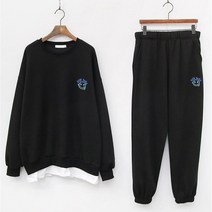 도희날다 국내제작 자수 맨투맨 츄리닝복 맨투맨 트레이닝복 세트