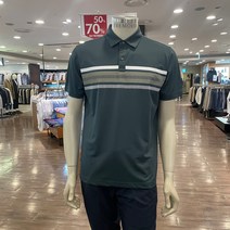 트레몰로 (주)세정 어반 남성 이월 *22년 여름 그린 원포인트 나염 프린팅 스판 짱 반팔 티셔츠 -7881