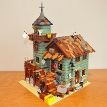 중국레고 오래된 낚시 가게 어부 오두막 21310 스트리트 뷰 아키텍처 빌딩 블록 벽돌 모델 장난감 2049 피스