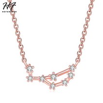 G3240 12 조디악 징후 별자리 목걸이 여성용 생일 선물 초커 체인 목에 액세서리 패션 쥬얼리 N623, 08 rose g Virgo