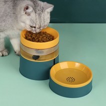 자동급식기 반려동물 고양이밥그릇 급식기 급수기, 녹색