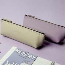 삼각바디 슬림형 펜슬포켓 중고생 대학생 필통 고시생 볼펜, 퍼플