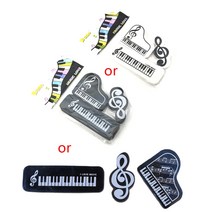 3PCS/세트 뮤지컬 피아노 노트 고무 연필 지우개 학교 학생 한국 문구 교정 소모품 선물, 혼합 색상