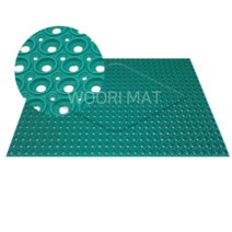 우리매트 생고무 현관매트 눈 비 우천용 업소용 출입구 미끄럼방지 발판매트 60x90, 03 생고무원형 녹색