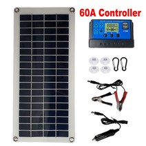태양열 집열판 1000w 인버터 전지 패널 세트 12v 전지 10a-60a 컨트롤러, 60a 컨트롤러 세트