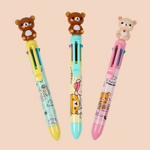 리락쿠마 마스코트 8색볼펜 초등학생 학용품 신학기 준비물 입체 피규어 볼펜 (3color), MINT_민트