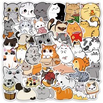 고양이 스티커 50종 노트북 아이패드 폰꾸 다꾸 귀여운스티커 꾸미기스티커, 고양이 50종