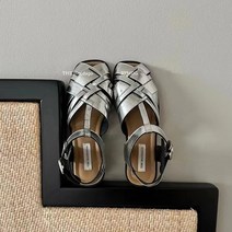 여자 꼬임 피셔맨 샌들 여름 플랫 슬링백 샌들