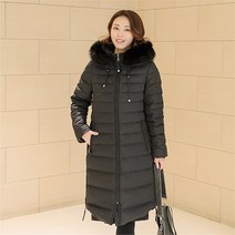 조이마담 J2519 폭스퍼 구스다운 롱 패딩코트 엄마옷 50대60대중년여성의류 점퍼