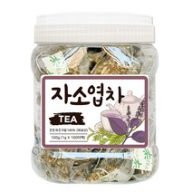 좋은아침 붉은 깻잎 자소엽 차즈기 차조기 잎 차 국내산 100티백 (고급용기), 1통, 100g