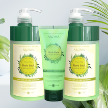 자연바람 아로마 그린티 스파 스캘프 헤어팩 1000g 2개 + 200g 1개, 1세트