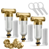 1-5 Pack Reusable Whole House Spin Down Water Filter Pre-Filter System Sediment169380, 3 Pack