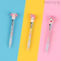 산리오 마이멜로디 피규어 3색 볼펜 1p 랜덤 0.7mm 캐릭터 다색펜 멀티펜 여러가지볼펜 선물 유치원 답례품 생일 팬시
