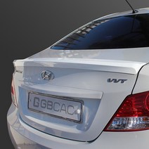 위모브 2011 뉴엑센트 전용 리어스포일러 립스포일러 스포일러 리어바이저 에어로파츠 튜닝 엑센트, G122 크리스탈화이트