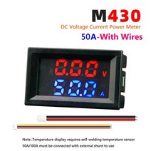 누전측정기 전기계측기 멀티테스터기 누전측정기 전기계측기 멀티테스터기10a50a100a 디지털 전압계 전류계 고정밀 전압 전류 검출기 다기능 앰프 볼트 테스터 측정 도구, 빨강 파랑 50a