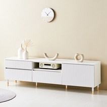 티비거실장 골드다리 수납장 서랍장 1800 TV선반 다이, 오픈우측_오크