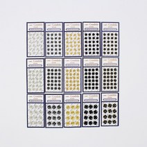 위드쏘잉 스냅단추 - 5color 3size / 똑딱단추 / 스탠단추 / 인형단추 / 가방의류부자재, 10mm, 블랙실버