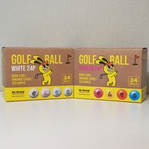 노브랜드 골프공 48개입 화이트+컬러 셋트 투피스 332딤플 비거리 내구성 우수