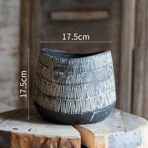 빗살무늬 토기 화병 꽃병 화분 토분 꽃 바구니, 02. B (바닥 구멍O)