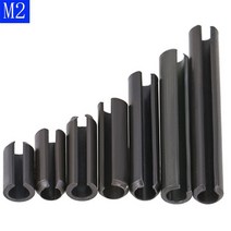 분할 핀 블랙 카본 스틸 스프링 타입 스트레이트 슬롯 맞춤 맞춤 셀락, m2x14mm-100pcs