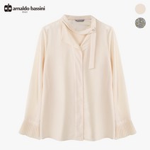 [아날도바시니] (아날도바시니) 넥밴딩 소매단주름 블라우스(AS09BL08M)