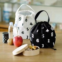 도시락가방 직장인 소풍 도시락통 주머니 보온 보냉백, 블랙
