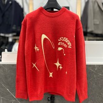 리버클래시 22F/W 레드 레터링 자수 오버핏 니트 (LIW51926)