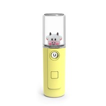 얼굴 스팀기 피부스티머 미니 나노 페이스 스티머 usb 분무기 페이셜 스프레이어 가습기 하이드레이팅 안티에이징 링클 여성 뷰티 스킨 케어 소독, d-노란색