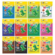 아모스 아이폼 50g 파우치 12색 칼라폼클레이 지퍼백 어린이집 유치원 초등학교 만들기재료 볼클레이 구슬클레이 구슬점토, 형광주황, 1개