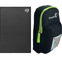 씨게이트 원 터치 패스워드 포터블 스토리지 USB 3.0 외장하드 2.5인치, 5TB, 파우치 포함 Black