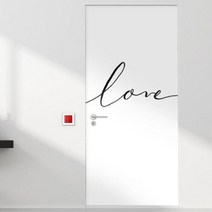 [바보사랑] 러브캘리_현관문시트지[꾸밈], 타입선택:1.화이트