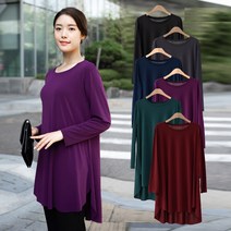 엄마옷 모슬린 항아리라운드긴팔티셔츠 TS109156마담 미시옷 50대 중년여성의류 60대 엄마옷 빅사이즈 할머니옷 여성옷