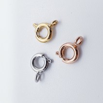 SR 6mm 마감고리장식 마감부자재 (3개)비즈공예 팔찌만들기 목걸이재료 마스크스트랩, 로즈골드(핑크)