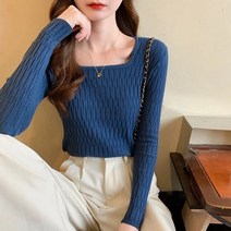 여성 겨울 반폴라 반목 목 폴라 티 울 캐시미어 터틀넥 스웨터 풀오버 스퀘어넥 스퀘어 넥 패션 슬림 로우 넥 긴팔 베이직 니트 가을과 솔리드 점퍼