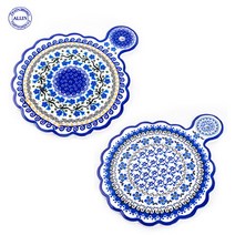 ALLIN 쯔비벨 북유럽풍 도자기 냄비받침 2종세트 (라벤더 서던우드), 단품없음, 상세 설명 참조