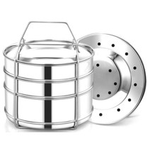 EasyShopForEveryone 이지숍폴에브리원 스테인리스 스틸 3단 플랜 팬, 3-Tier Insert Pans for 8 Qt Co
