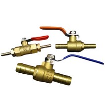 자동 46 8 10 12 14 16 19 25 32 40 50mm 호스 바브 양방향 스트레이트 황동 차단 볼 밸브 연료 가스 물, 04 10mm Barb