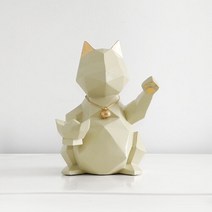 예쁜 그릇 집들이 선물고양이 개 인형 수 지 Moden 공예 동물 미니어처 귀여운 장식품 홈 오피스 스토리지, 05 White cat figurine S