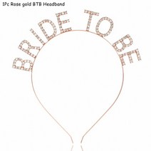 웨딩 장식 독신 파티 베일 크라운 팀 신부 머리띠 들러리 새틴 새시 샤워 암탉 밤, 13 BHeadband Rose