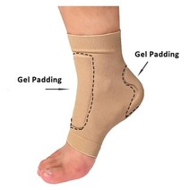 2 pcs 발목 보호 양말 젤 패드가있는 슈퍼 부드러운 탄성 슬리브 발목 발등인대파열, 협력사, 업사이드와 힐용, 한 사이즈